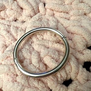 Sterling silver oval bangle